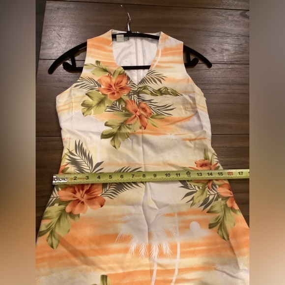 Vintage Tommy Bahama Hawaiian silk floral sleeveless Maxi Midi Dress Sz 2 - Picture 6 of 9